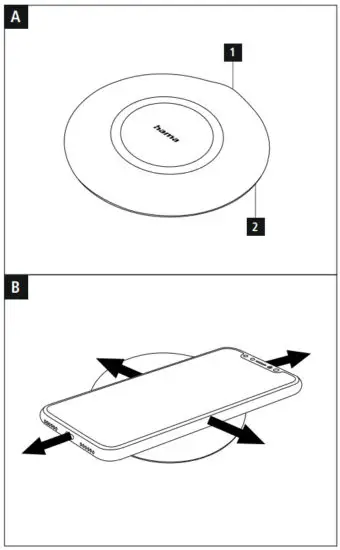 hama 00201674 QI FC15 Wireless Charger - Figure 1