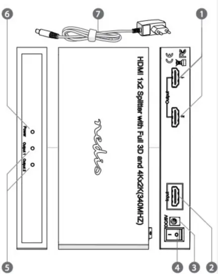 nedis VSPL3462AT HDMI Splitter - Fig 1