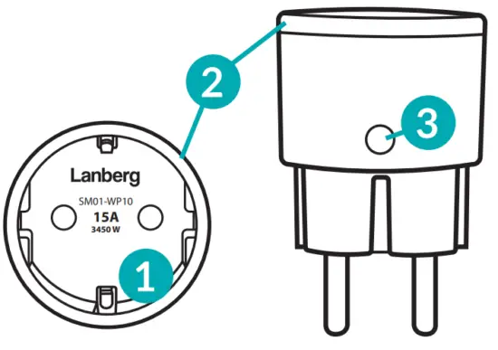 Lanberg SM01 WP10 Smart Wi Fi Plug - fig1