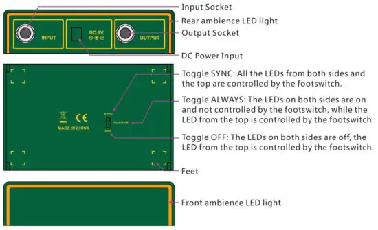 JOYO R-11 Baatsin Distortion and Overdrive Pedal Multi Effect Pedal - specification 2
