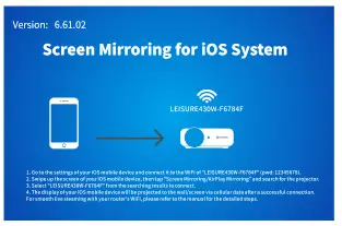 VANKYO 430W LEISURE Wifi mini projector - ios