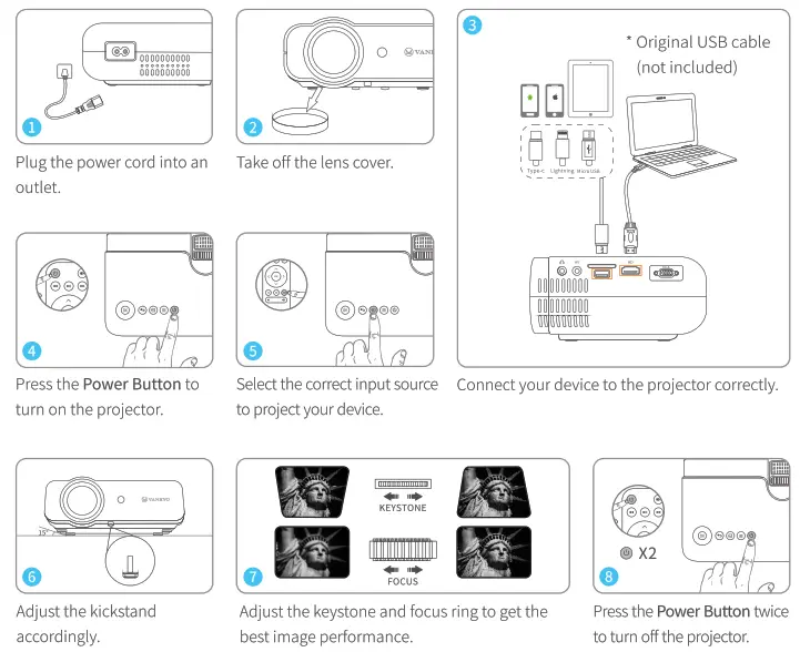 VANKYO 430W LEISURE Wifi mini projector - quec ster
