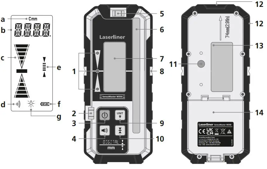 Laserliner 028 85 SensoMaster M350 High-Performance Laser Receiver - overview