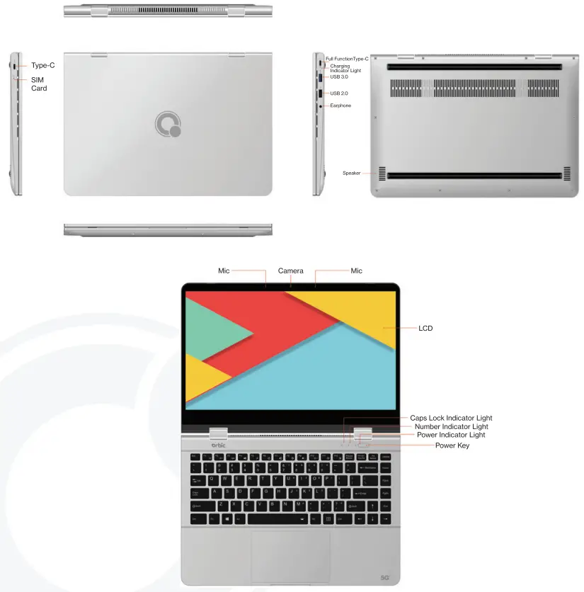 Orbic R141TL5 AirSurf 5G Laptop - fig