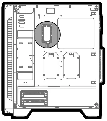 ZALMAN Z7 NEO ATX Mid Tower Gaming Case - Controller Position