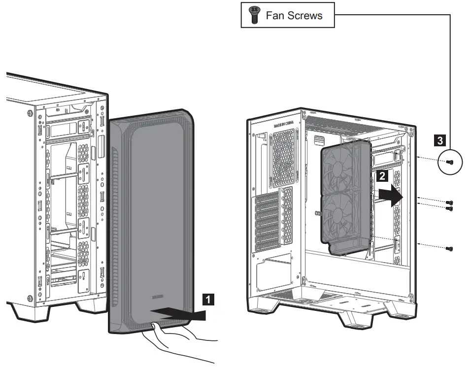 ZALMAN Z7 NEO ATX Mid Tower Gaming Case - Mounting the front radiator