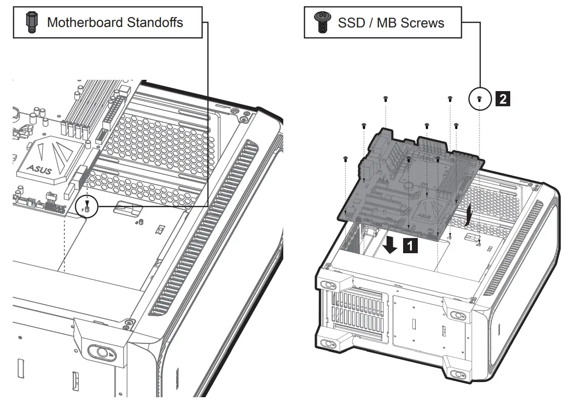 ZALMAN Z7 NEO ATX Mid Tower Gaming Case - Mounting the motherboard