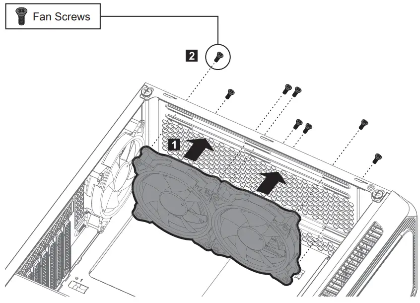 ZALMAN Z7 NEO ATX Mid Tower Gaming Case - Mounting the top fans