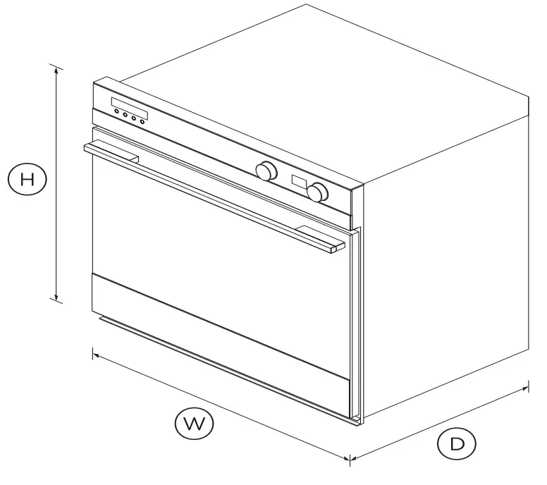 FISHER PAYKEL OB30SCEPX3N 30 Inch 9 Function Selfcleaning Oven - DIMENSIONS
