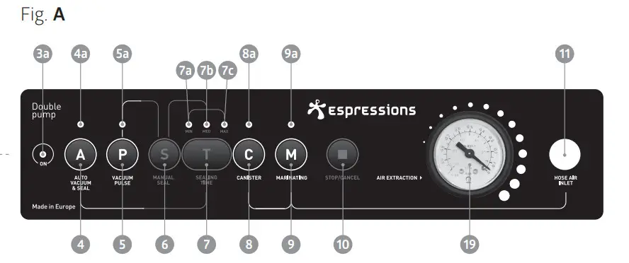 Espressions EP6500 Vacu Pro 30 Vacuuming Machine - Figure 3