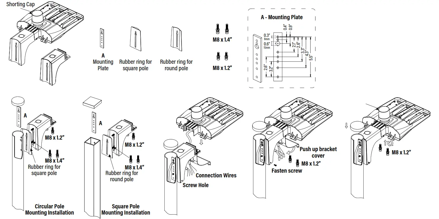 Superior Life PQL 84043 LED Stealth Fixtures Light- POLE MOUNTING