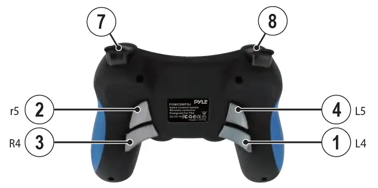 PYLE PGMC3WPS4 PS4 Game Console Handle Wireless Controller fig 6