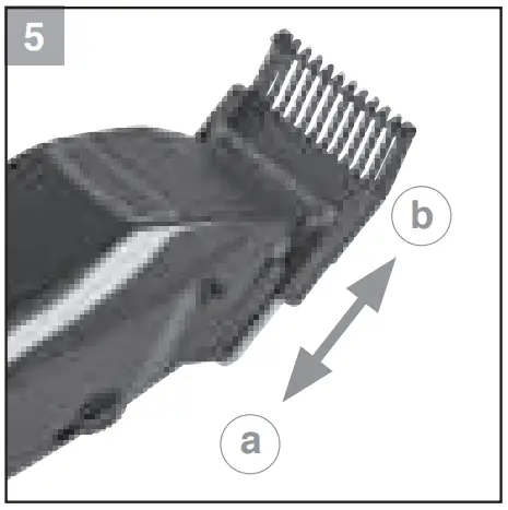 Attaching/removing the attachment comb