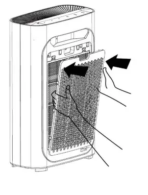 electriQ EAP300PM2.5HC Air Purifier - Reinstall the air inlet panel
