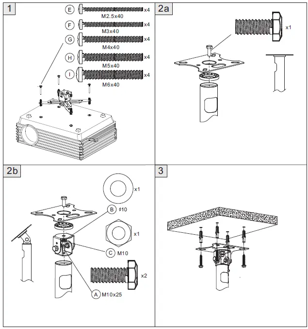 VISION-TM-1200-Universal-Projector-Ceiling-Mount-FIG-1
