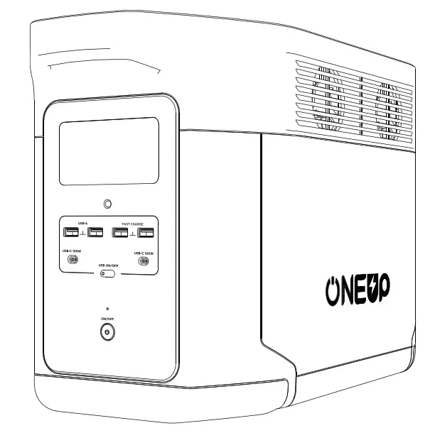 ONEUP E310819 Ecoflow 1600Wh Power Station