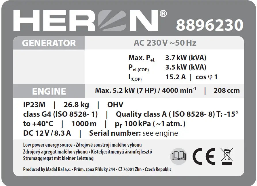 HERON 8896230 Inverter Generator 29