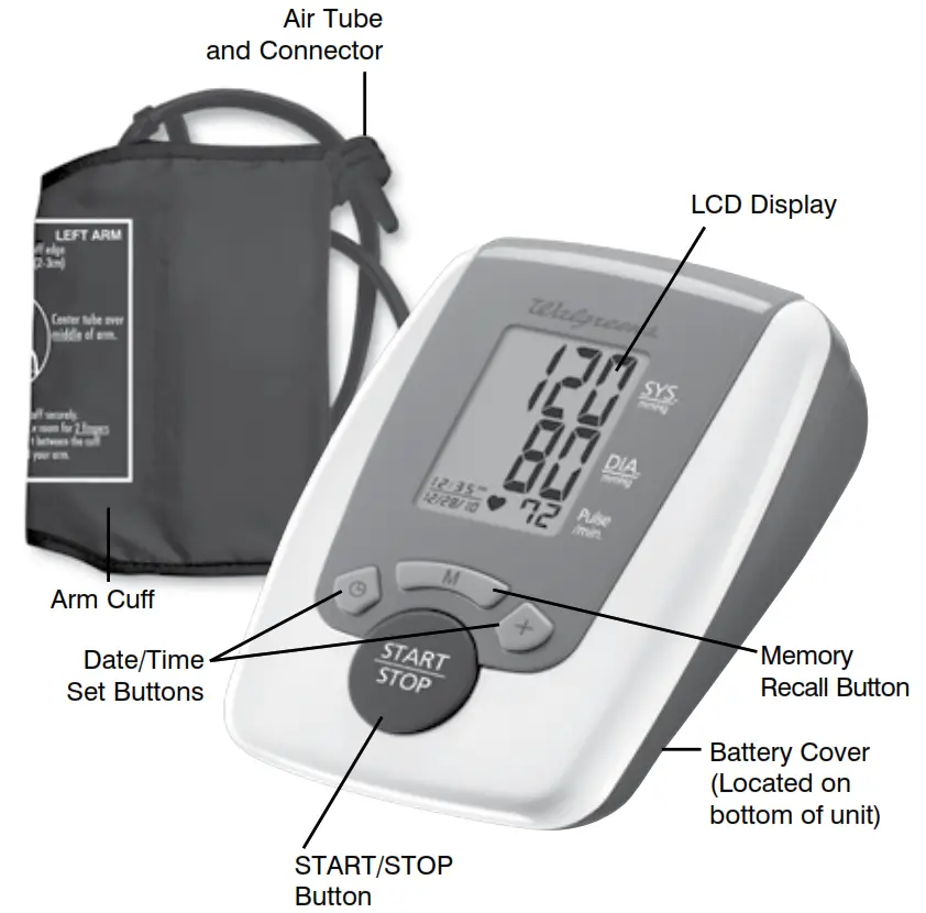 Walgreens Automatic Arm Blood Pressure Monitor Manual Wgnbpa-530