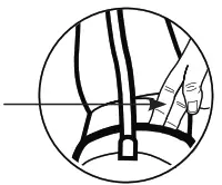 Pull the end of the cuff