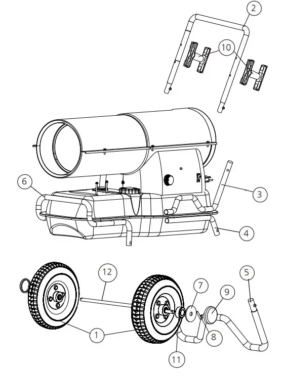 DEWALT DXH Series Kerosene Forced Aid Heater - Figure 3
