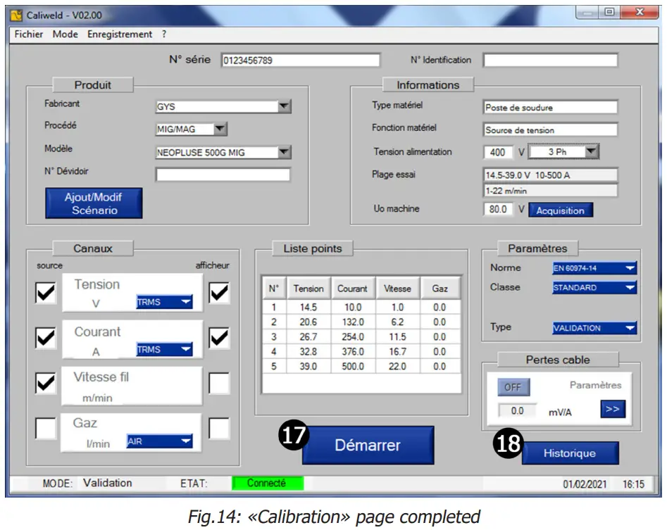 GYS EN1090 Validation Case Caliweld - Calibration
