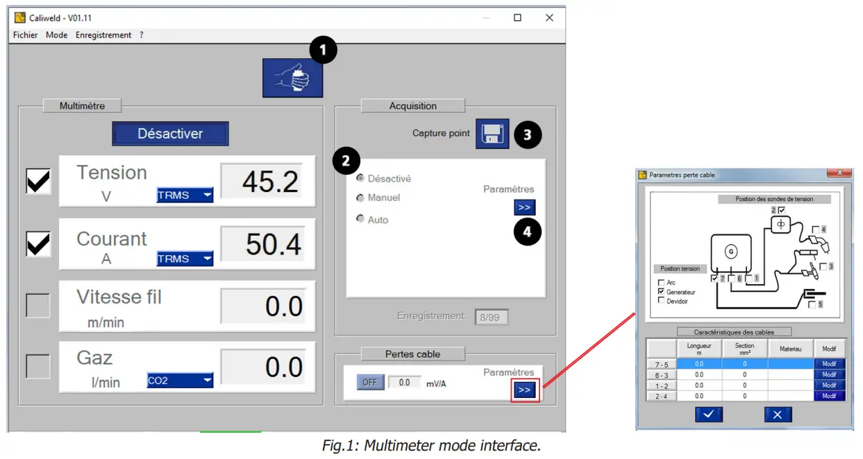 GYS EN1090 Validation Case Caliweld - MULTIMETER MODE