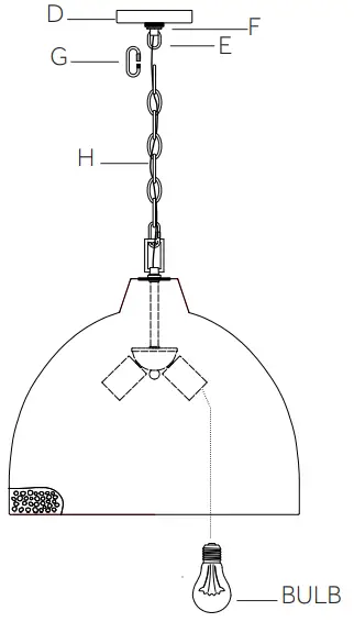 BARTOW 479821 Antique Silver Industrial Dome Pendant Light - fig 13