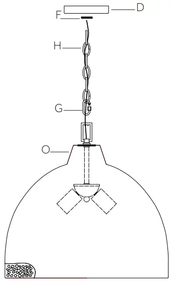 BARTOW 479821 Antique Silver Industrial Dome Pendant Light - fig 9