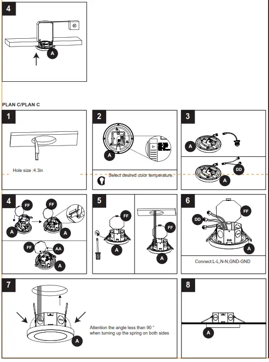 UTILITECH 5041633 3 in 1 Recessed Downlight - fig3