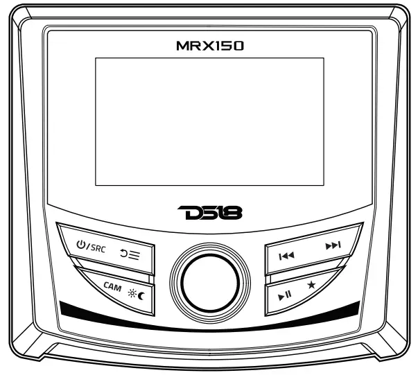 DS18 MRX150 Marine and Powersports Head Unit -