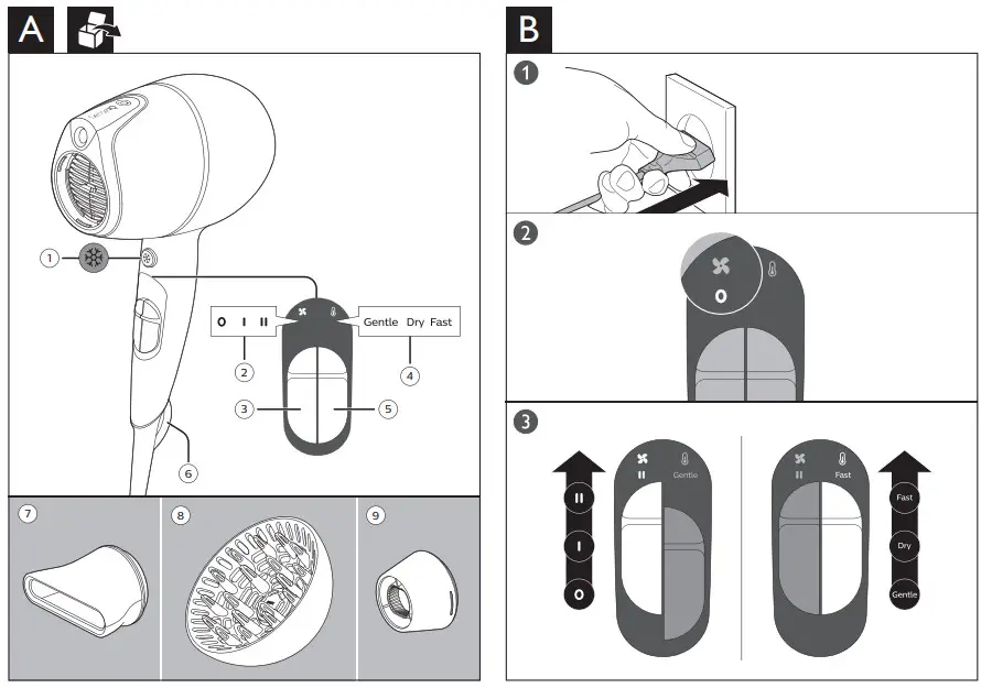 PHILIPS BHD628 Prestige Hair Dryer - 1