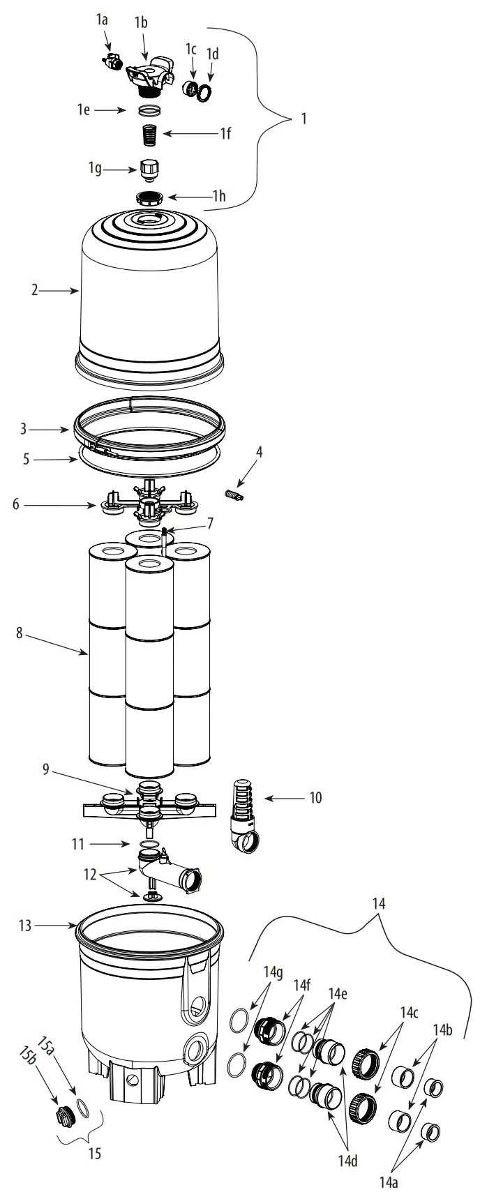 waterway Crystal Water Aqua Clean Cartridge Filter System - fig27