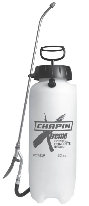 CHAPIN 22049XP 3 Gallon Xtreme Industrial Concrete Open Head Poly Tank Sprayer