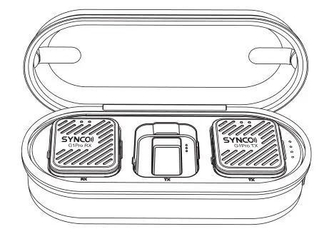SYNCO G1A1 Pro Wireless Lavalier Microphone - After put the transmitter receiver into the charging