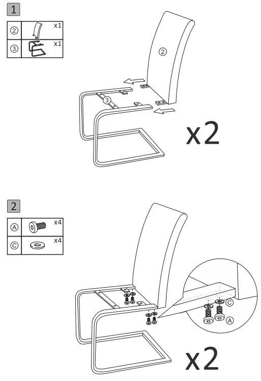 Yaheetech 612509 2pcs Dining Chairs - FIG 4