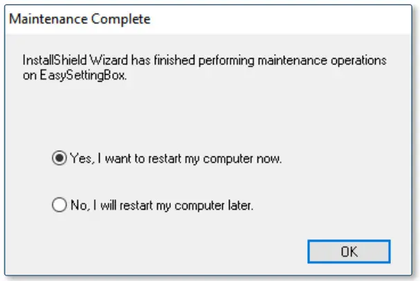 SAMSUNG Easy Setting Box Screen Splitting Application - Click OK