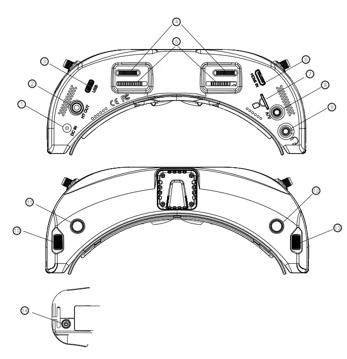 EACHINE EV300O OLED HD 3D FPV Goggles Diversity-fig1