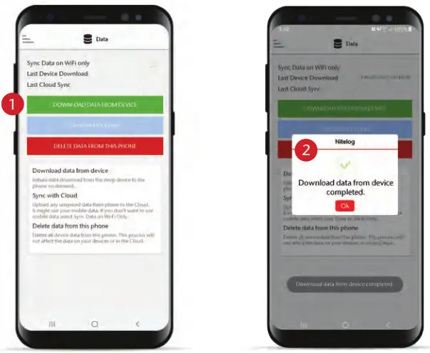 BREAS Nitelog App On Android Mobile Devices - Figure 6