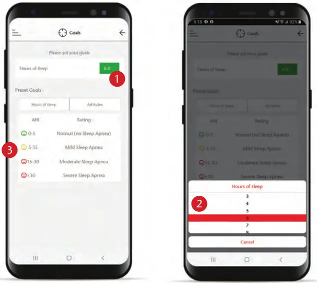 BREAS Nitelog App On Android Mobile Devices - Figure 7