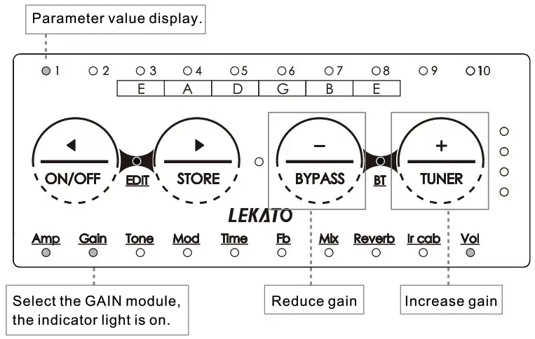 LEKATO PA 1 Headphone Mini Amplifier Speakers Combo - GAIN gain adjustment