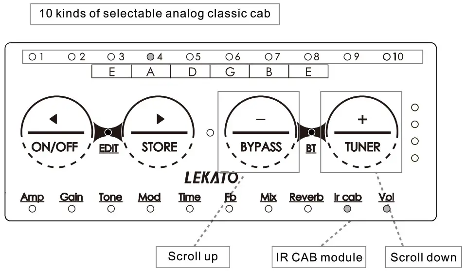 LEKATO PA 1 Headphone Mini Amplifier Speakers Combo - GAIN; gain adjustment 6