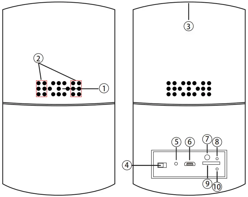 SPYGADGETS no HD 1080P Security WiFi Camera - Stereo speaker 2