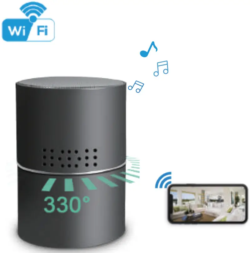 SPYGADGETS no HD 1080P Security WiFi Camera - Stereo speaker