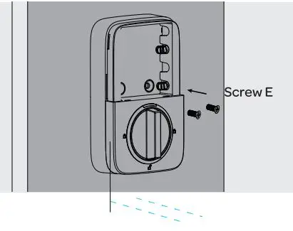Ultraloq U-Bolt WiFi V1.3 Installation Guide - Attach Interior Assembly to Mounting Plate and tighten 2 Screws