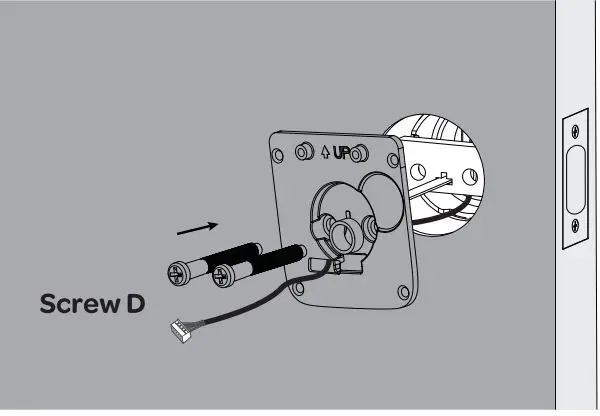 Ultraloq U-Bolt WiFi V1.3 Installation Guide - Installing Interior Assembly Mounting Plate