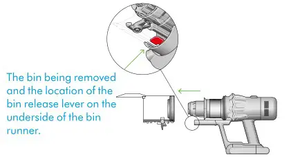 dyson 620 Digital Slim Cordless Vacuum Cleaner - Remove your bin