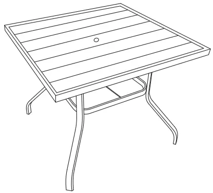 Nuu Garden 5 Piece Dining Set - ASSEMBLY INSTRUCTIONS