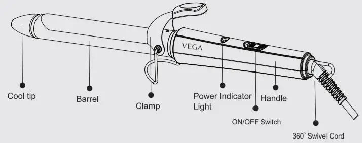 VEGA VHCH-01-02 Ease Curl Hair Curler -figure 1