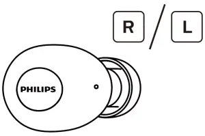 PHILIPS 1000 Series UT102 True Wireless In Ear Earbuds - Single earpieces pairing