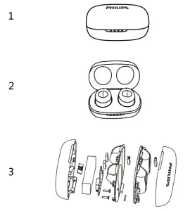 PHILIPS 1000 Series UT102 True Wireless In Ear Earbuds - charging case 2